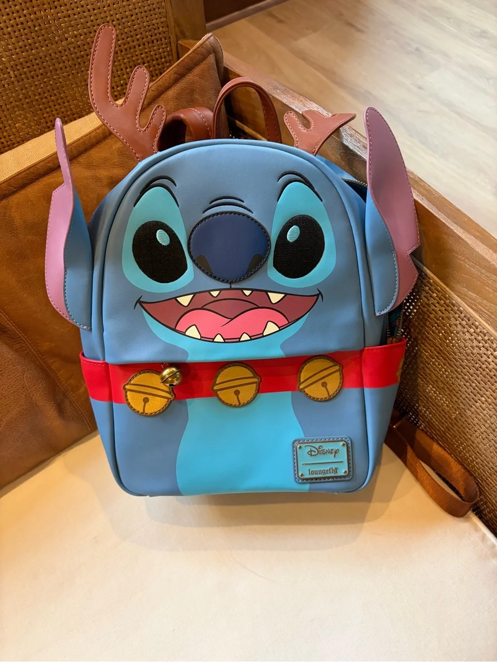 NEW-Official Disney Stitch Reindeer Christmas Mini Backpack NWOT